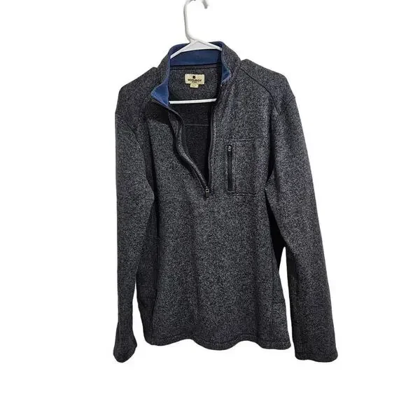 Woolrich Mens Gray Half-Zip Pullover Jacket. Size Large. - Picture 2 of 6